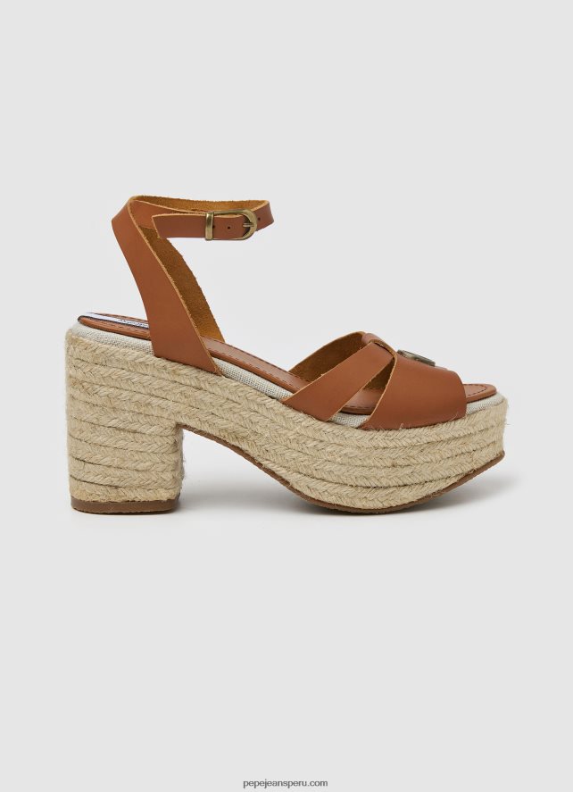 mujer sandalias de cuero de día de caramelo Pepe Jeans 44JTZ645 broncearse - Imagen 2
