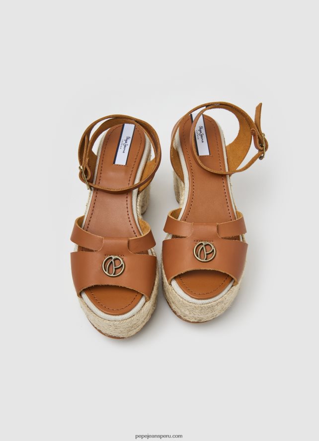 mujer sandalias de cuero de día de caramelo Pepe Jeans 44JTZ645 broncearse - Imagen 3