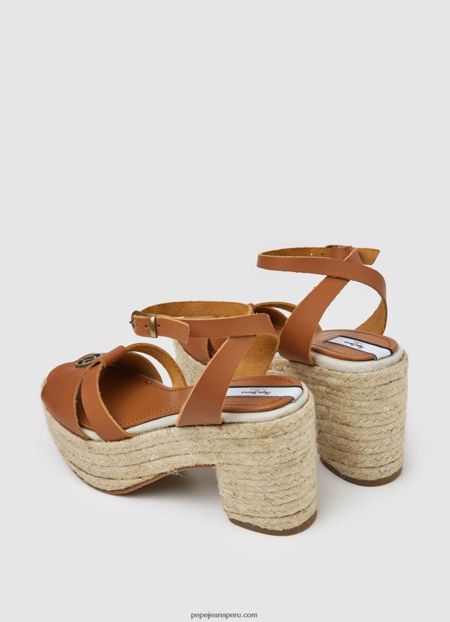 mujer sandalias de cuero de día de caramelo Pepe Jeans 44JTZ645 broncearse - Imagen 5