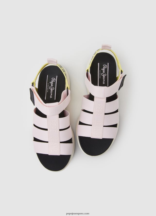 mujer sandalias de punto venus trek Pepe Jeans 44JTZ685 Rosa claro - Imagen 2