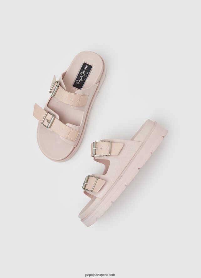 mujer sandalias polar park con doble hebilla Pepe Jeans 44JTZ669 Rosa claro - Imagen 2