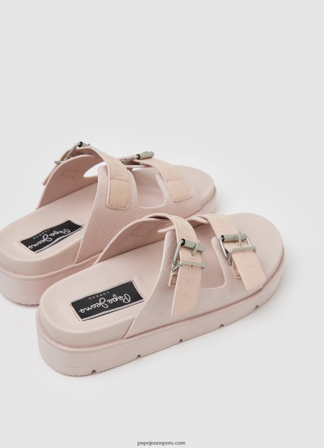 mujer sandalias polar park con doble hebilla Pepe Jeans 44JTZ669 Rosa claro - Imagen 4