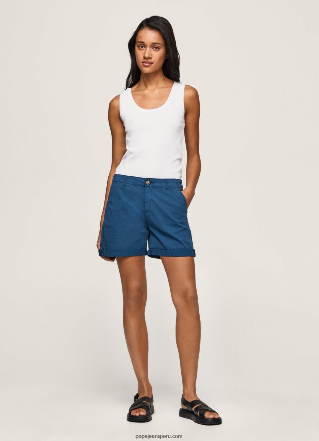 mujer_shorts_chinos_de_corte_estandar_pepe_jeans_44jtz523_oceano.jpg mujer shorts chinos de corte estándar Pepe Jeans 44JTZ523 océano - Imagen 1