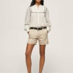 mujer shorts chinos de corte estándar Pepe Jeans 44JTZ524 piedra