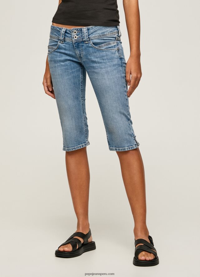 mujer shorts de mezclilla 3/4 de corte estándar Pepe Jeans 44JTZ508 mezclilla - Imagen 2