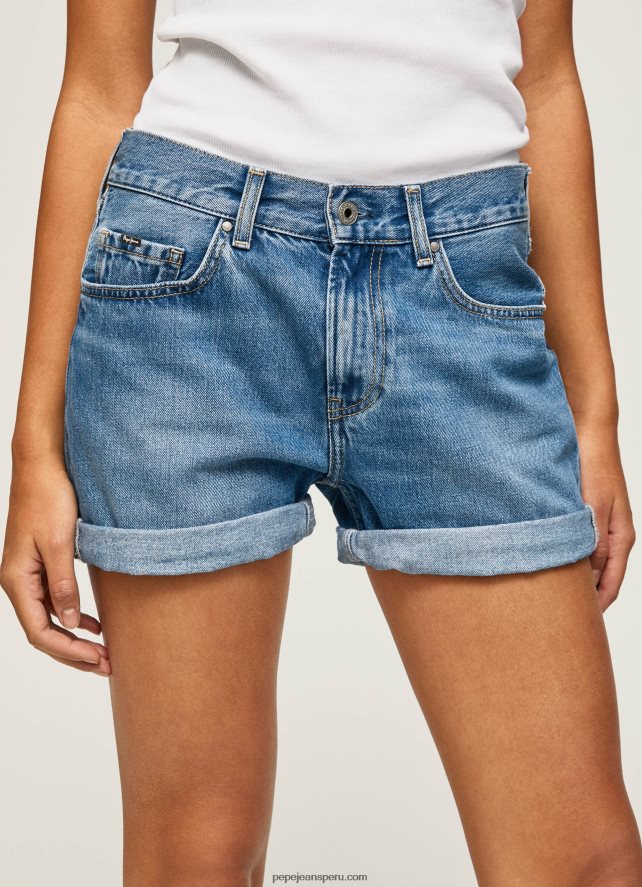 mujer shorts de mezclilla de corte estándar Pepe Jeans 44JTZ496 mezclilla - Imagen 3