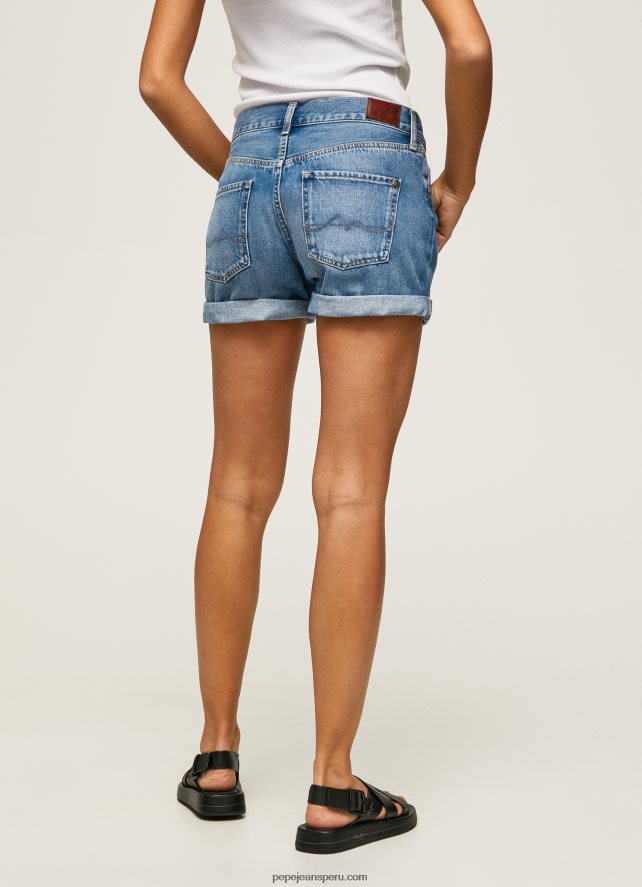 mujer shorts de mezclilla de corte estándar Pepe Jeans 44JTZ496 mezclilla - Imagen 4