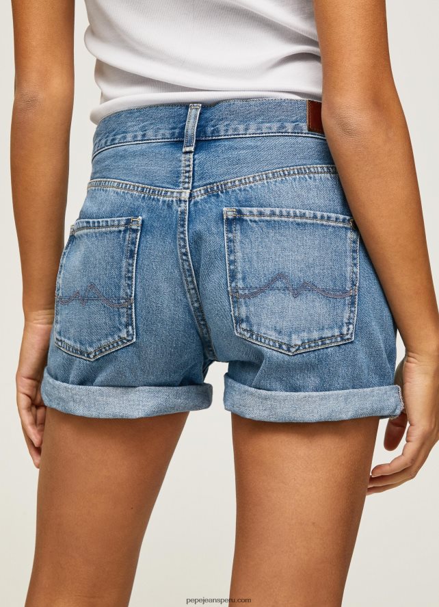 mujer shorts de mezclilla de corte estándar Pepe Jeans 44JTZ496 mezclilla - Imagen 5