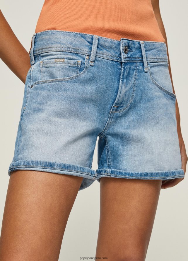 mujer shorts de mezclilla de corte estándar Pepe Jeans 44JTZ514 mezclilla - Imagen 3