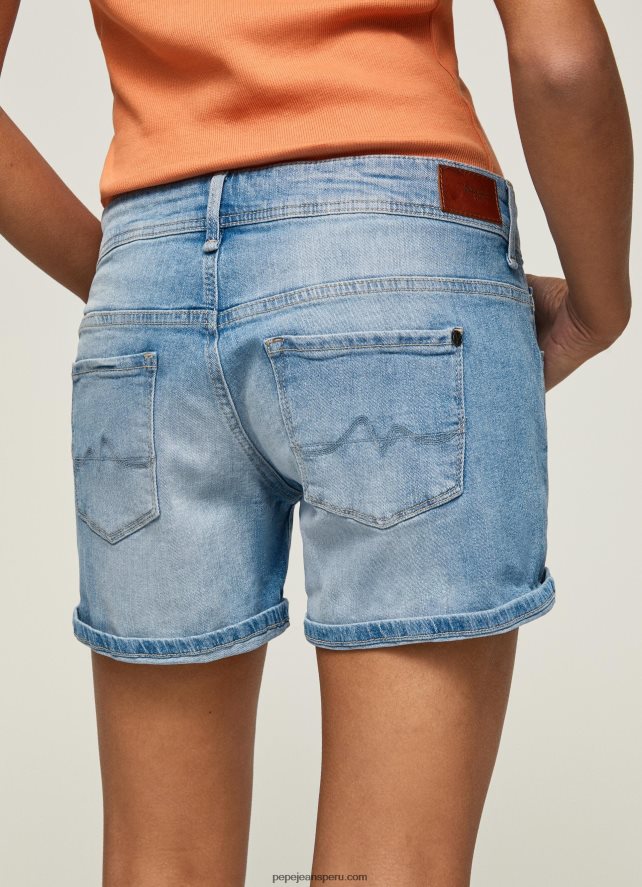 mujer shorts de mezclilla de corte estándar Pepe Jeans 44JTZ514 mezclilla - Imagen 4