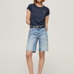 mujer shorts de mezclilla holgados Pepe Jeans 44JTZ486 mezclilla