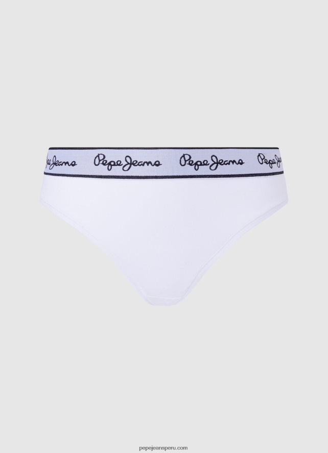 mujer_tanga_clasica_con_logo_estampado_pepe_jeans_44jtz541_blanco.jpg mujer tanga clásica con logo estampado Pepe Jeans 44JTZ541 blanco - Imagen 1