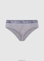 mujer tanga clásica con logo estampado Pepe Jeans 44JTZ545 gris marga - Imagen 2