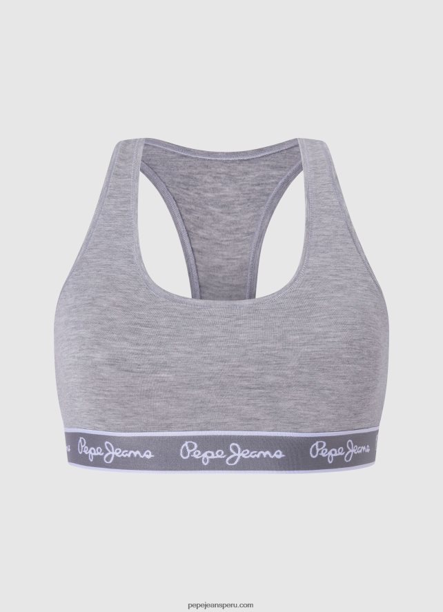mujer tanga clásica con logo estampado Pepe Jeans 44JTZ545 gris marga - Imagen 3