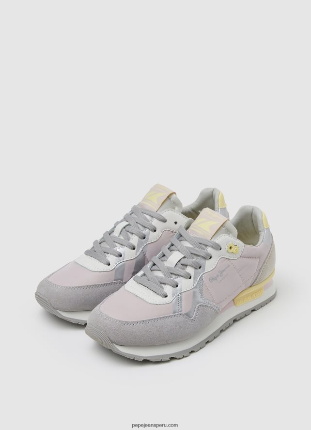 mujer tenis combinados con estampado brit Pepe Jeans 44JTZ587 Rosa suave - Imagen 4