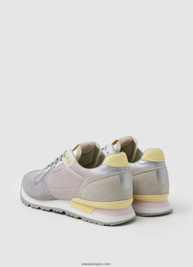 mujer tenis combinados con estampado brit Pepe Jeans 44JTZ587 Rosa suave - Imagen 5