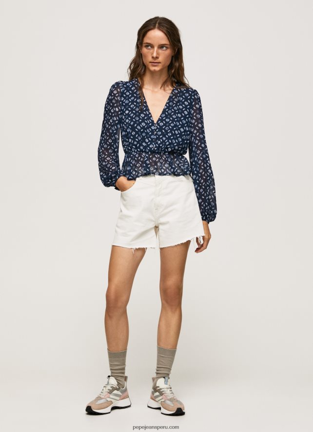 mujer top corto con escote en V Pepe Jeans 44JTZ358 multi - Imagen 2
