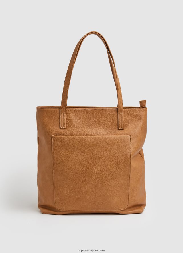 mujer_tote_con_logo_en_relieve_pepe_jeans_44jtz710_camello.jpg mujer tote con logo en relieve Pepe Jeans 44JTZ710 camello - Imagen 1