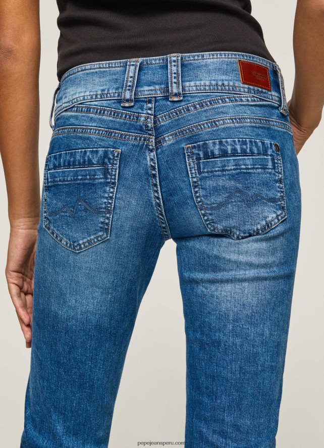 mujer vaqueros gen de tiro medio recto Pepe Jeans 44JTZ32 mezclilla - Imagen 4