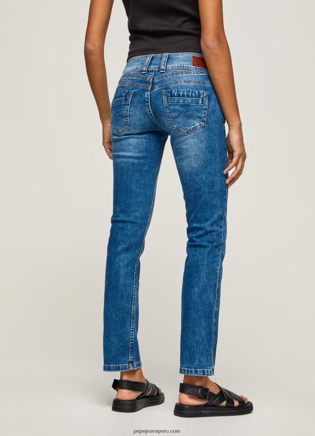 mujer vaqueros gen de tiro medio recto Pepe Jeans 44JTZ32 mezclilla - Imagen 5