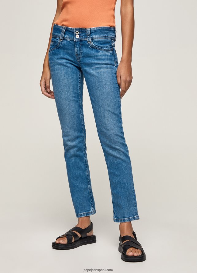 mujer vaqueros gen de tiro medio recto Pepe Jeans 44JTZ34 mezclilla - Imagen 2