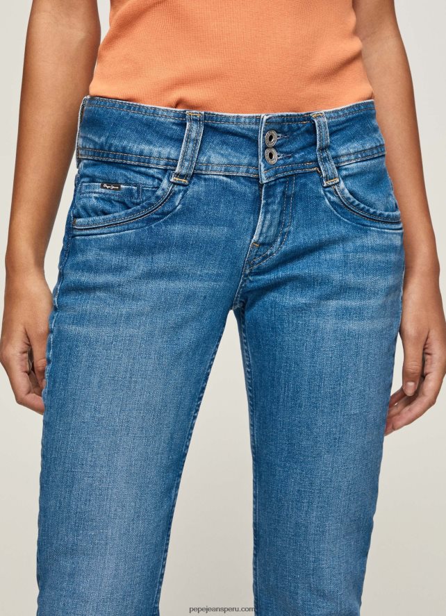 mujer vaqueros gen de tiro medio recto Pepe Jeans 44JTZ34 mezclilla - Imagen 3