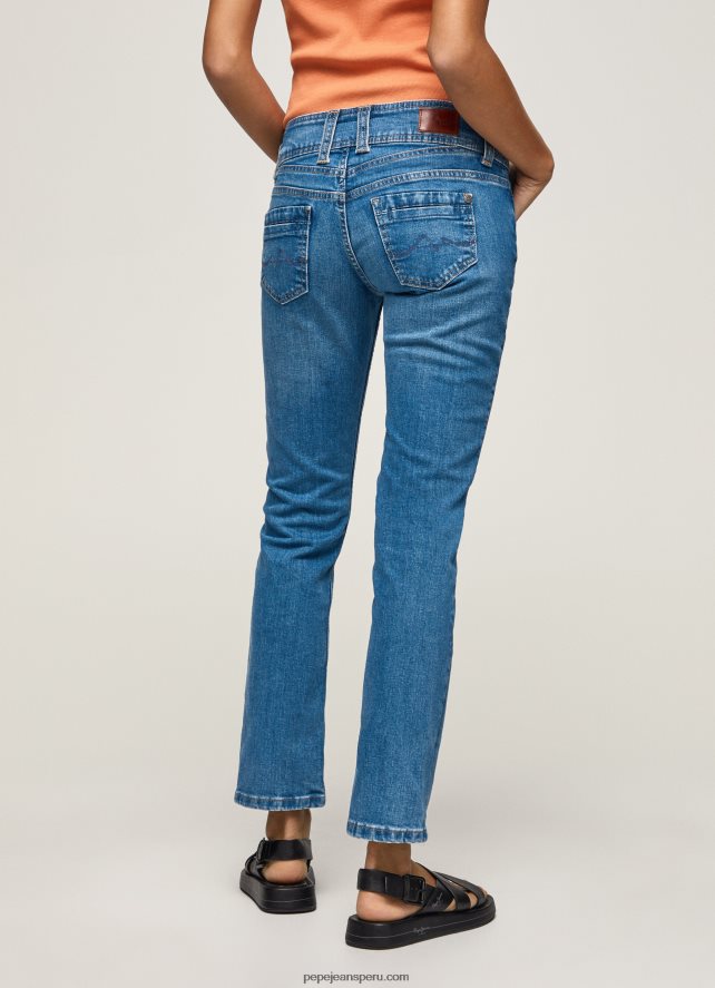 mujer vaqueros gen de tiro medio recto Pepe Jeans 44JTZ34 mezclilla - Imagen 4