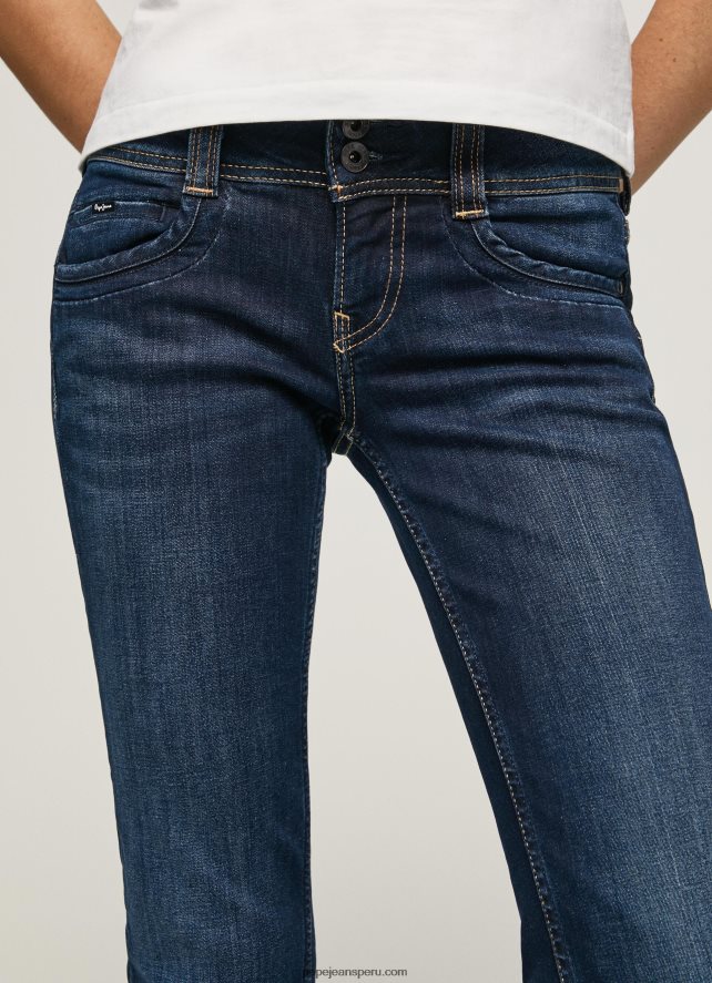 mujer vaqueros gen de tiro medio recto Pepe Jeans 44JTZ4 mezclilla - Imagen 3