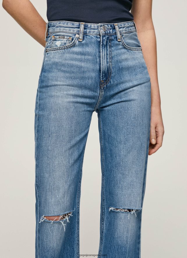 mujer vaqueros harper con tiro alto y corte acampanado Pepe Jeans 44JTZ64 mezclilla - Imagen 2