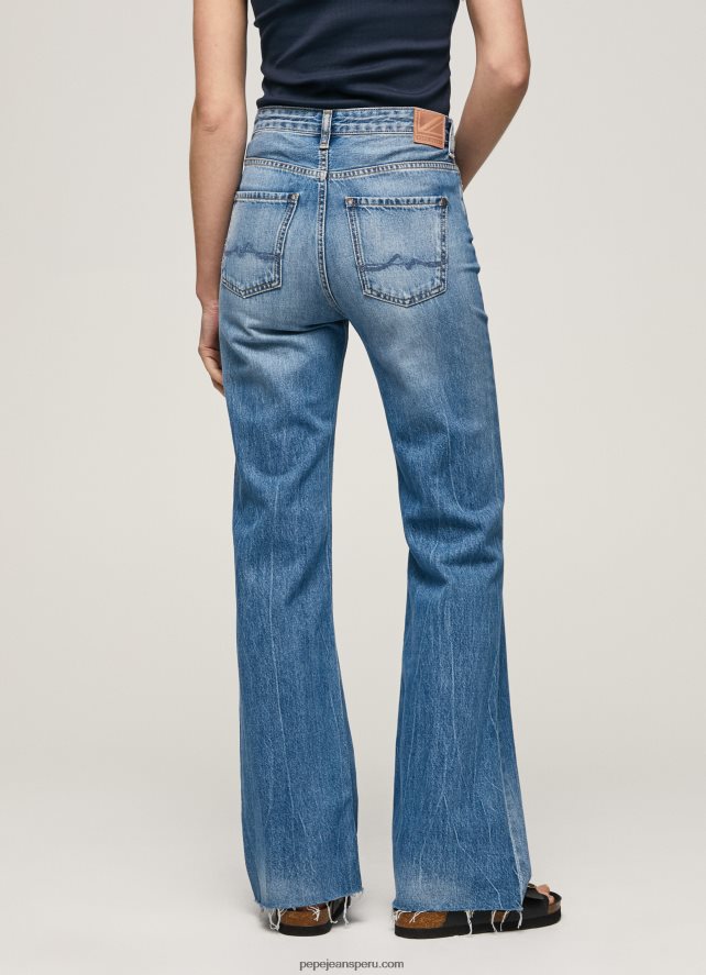 mujer vaqueros harper con tiro alto y corte acampanado Pepe Jeans 44JTZ64 mezclilla - Imagen 3