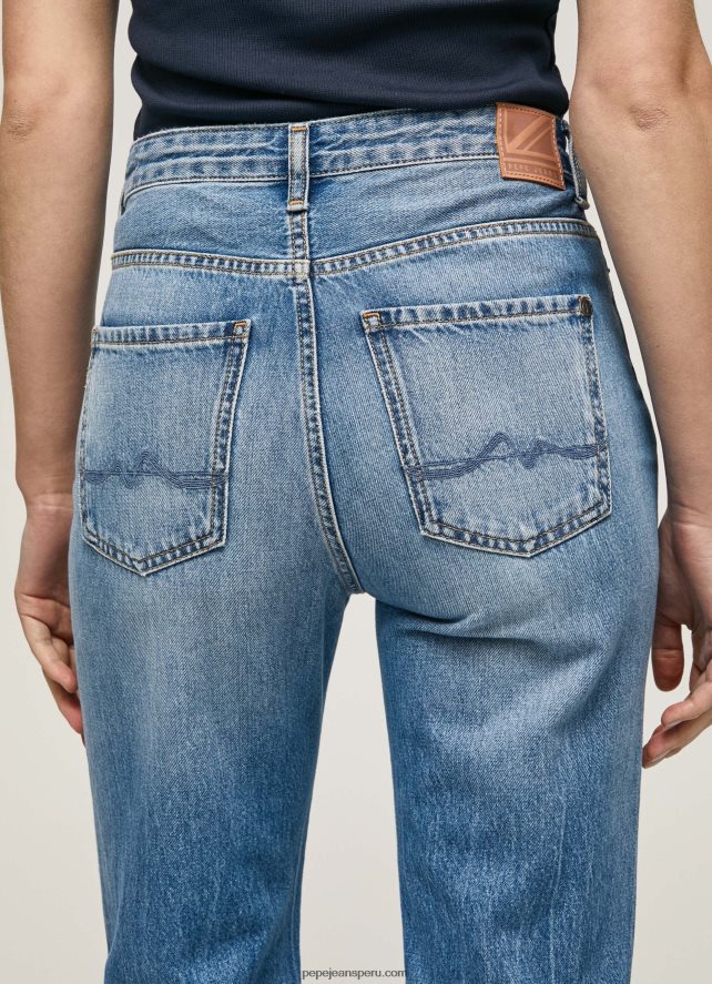 mujer vaqueros harper con tiro alto y corte acampanado Pepe Jeans 44JTZ64 mezclilla - Imagen 4