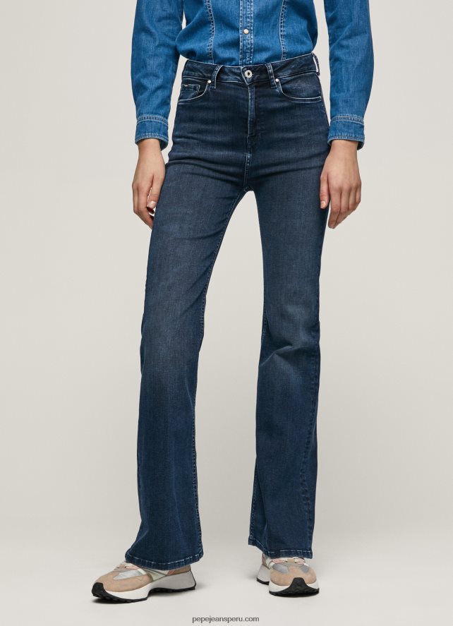 mujer vaqueros willa de talle alto y corte acampanado Pepe Jeans 44JTZ61 mezclilla - Imagen 2