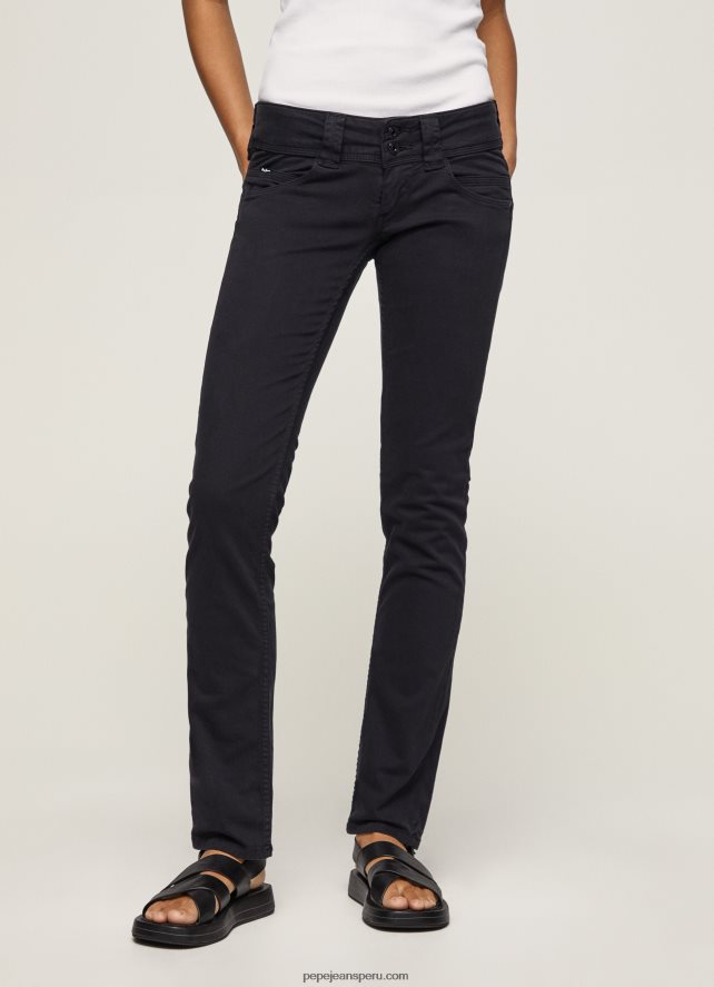 mujer venus jeans rectos de talle bajo de venus Pepe Jeans 44JTZ298 negro - Imagen 2