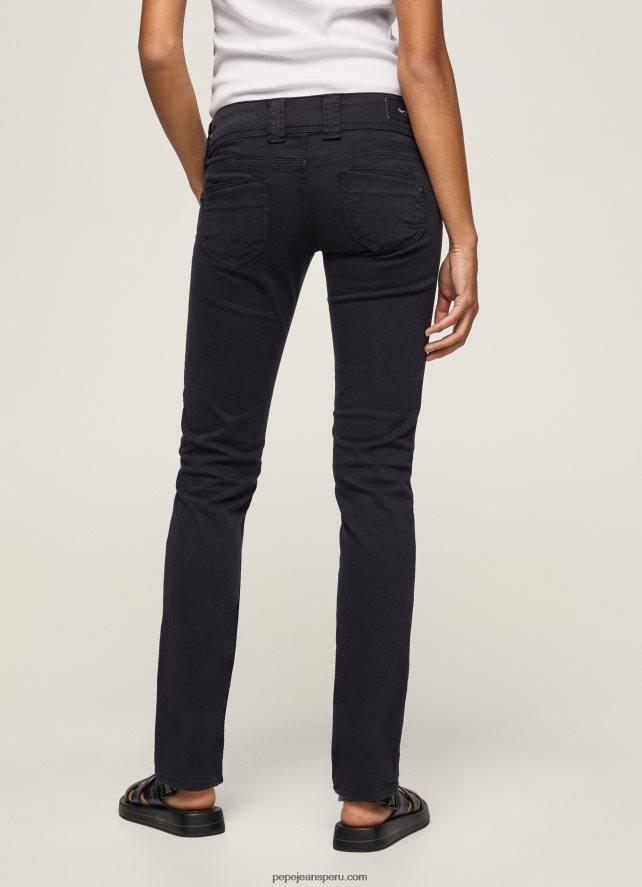 mujer venus jeans rectos de talle bajo de venus Pepe Jeans 44JTZ298 negro - Imagen 4