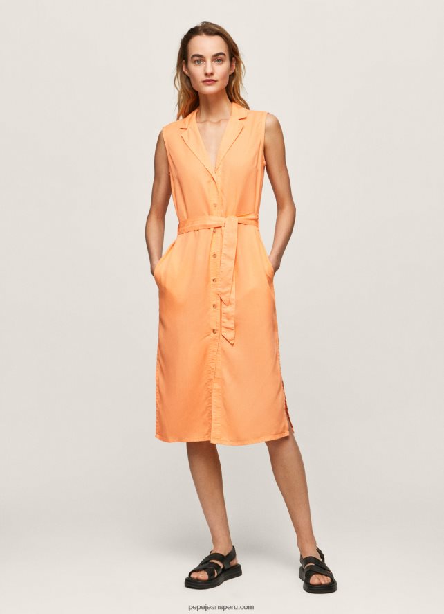 mujer_vestido_con_cuello_de_solapa_pepe_jeans_44jtz212_durazno.jpg mujer vestido con cuello de solapa Pepe Jeans 44JTZ212 durazno - Imagen 1
