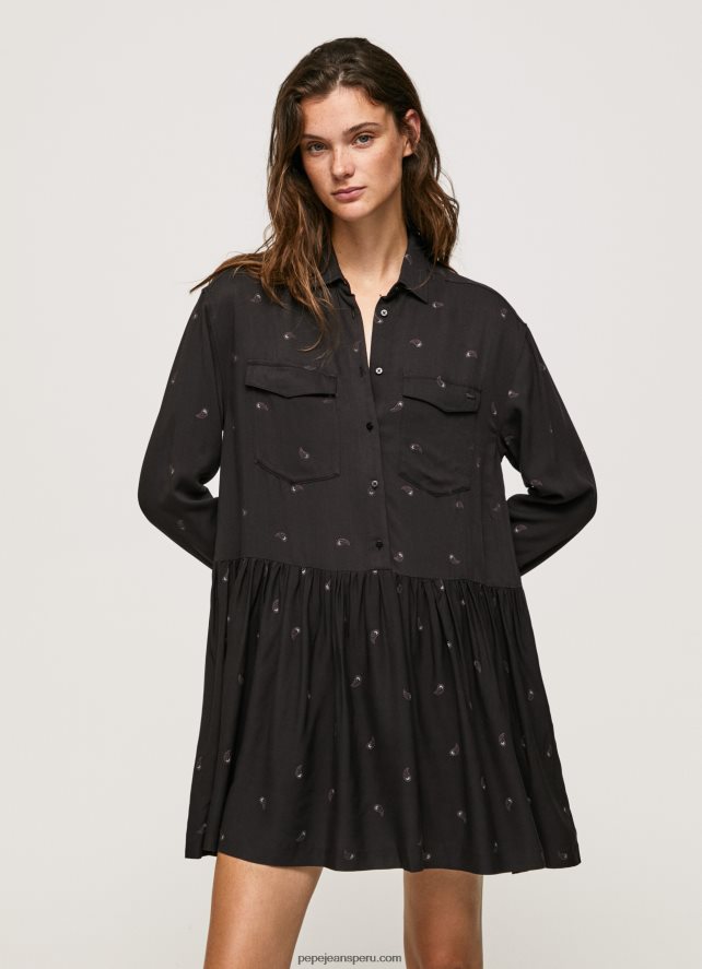 mujer vestido corto con estampado de cachemira Pepe Jeans 44JTZ155 multi - Imagen 2
