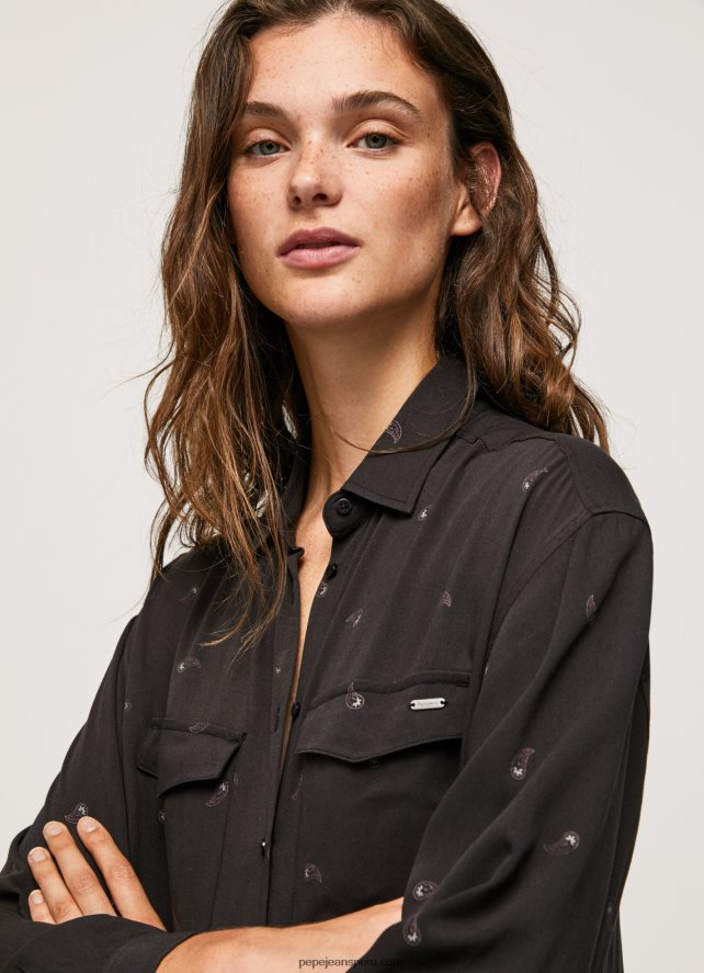 mujer vestido corto con estampado de cachemira Pepe Jeans 44JTZ155 multi - Imagen 3