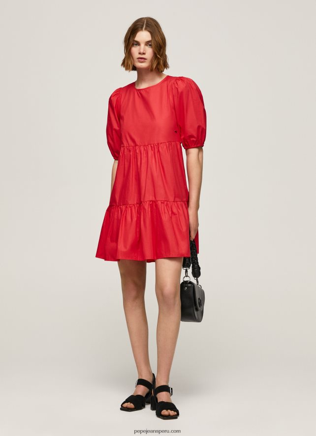 mujer_vestido_de_popelina_de_algodon_pepe_jeans_44jtz146_estudio_rojo.jpg mujer vestido de popelina de algodón Pepe Jeans 44JTZ146 estudio rojo - Imagen 1