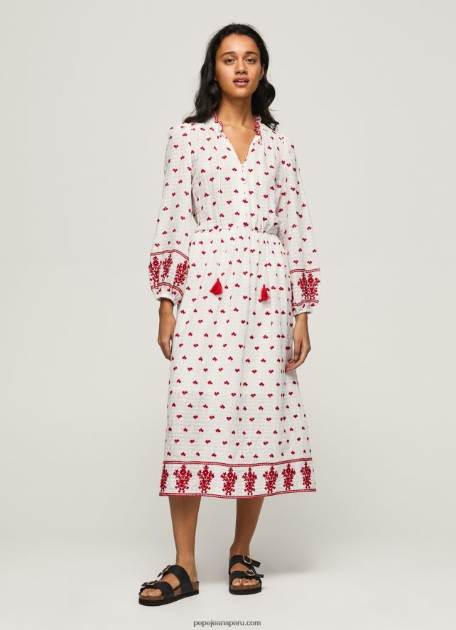 mujer_vestido_popular_bordado_pepe_jeans_44jtz149_blanco.jpg mujer vestido popular bordado Pepe Jeans 44JTZ149 blanco - Imagen 1