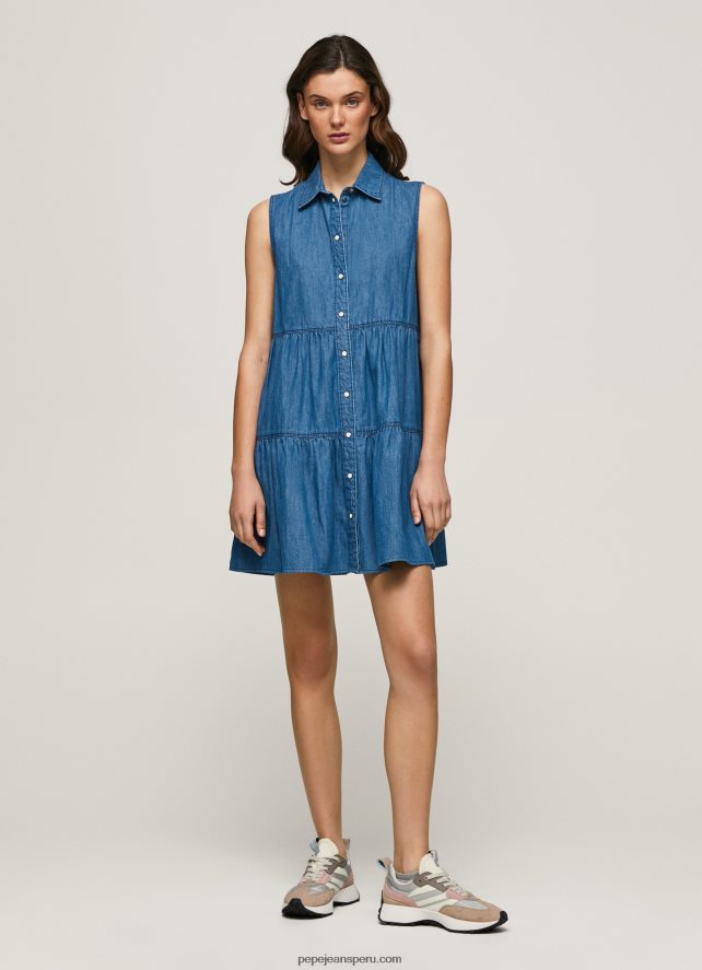 mujer vestido vaquero corto arya Pepe Jeans 44JTZ183 mezclilla - Imagen 2