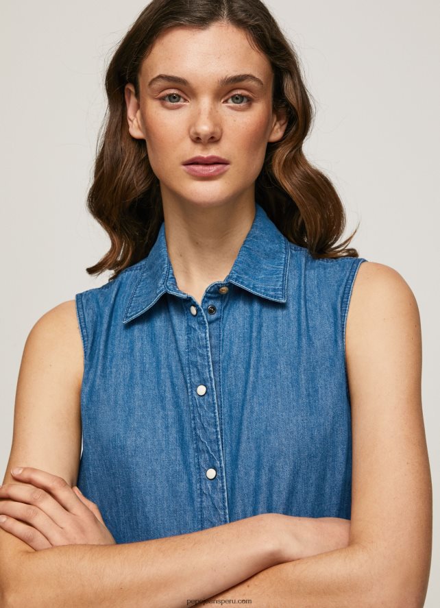 mujer vestido vaquero corto arya Pepe Jeans 44JTZ183 mezclilla - Imagen 3