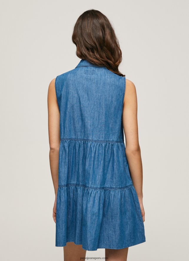mujer vestido vaquero corto arya Pepe Jeans 44JTZ183 mezclilla - Imagen 4