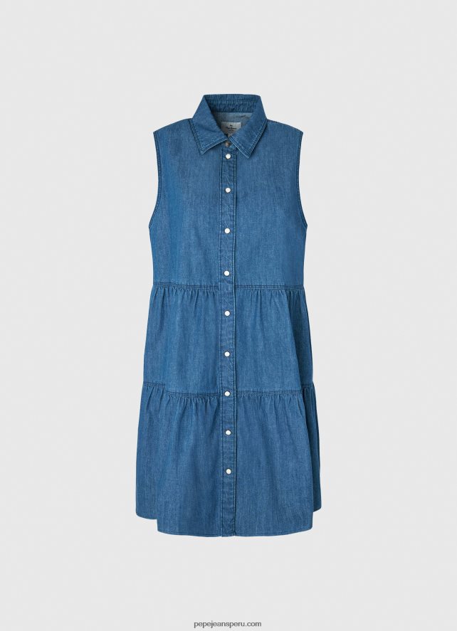 mujer vestido vaquero corto arya Pepe Jeans 44JTZ183 mezclilla - Imagen 5