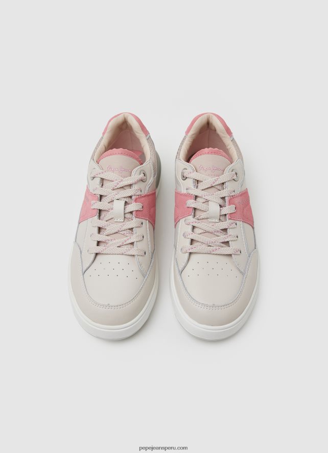 mujer zapatillas combinadas colores baxter Pepe Jeans 44JTZ603 durazno claro - Imagen 2
