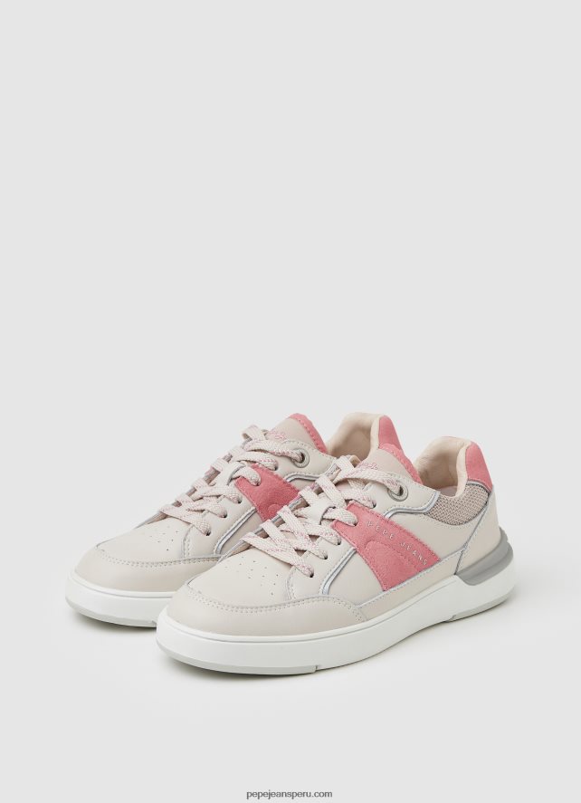mujer zapatillas combinadas colores baxter Pepe Jeans 44JTZ603 durazno claro - Imagen 3