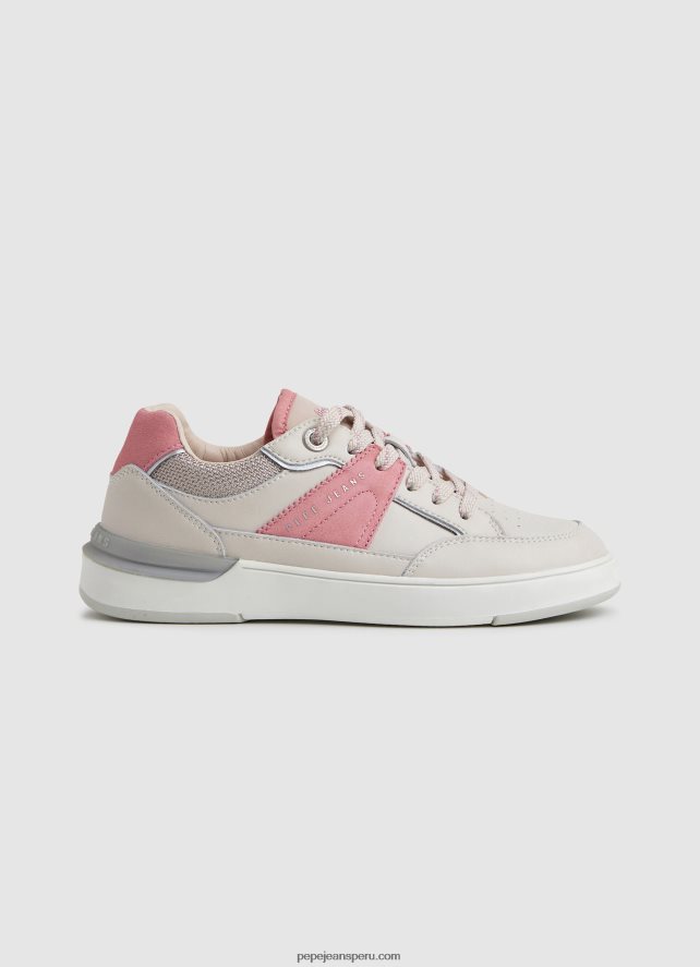 mujer zapatillas combinadas colores baxter Pepe Jeans 44JTZ603 durazno claro - Imagen 1
