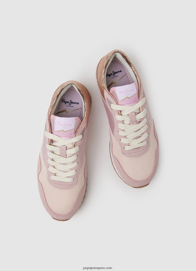 mujer zapatillas london troy combinadas Pepe Jeans 44JTZ589 rosa de fábrica - Imagen 2