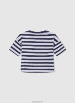 chica camiseta con estampado de rayas Pepe Jeans 44JTZ1467 océano - Imagen 2