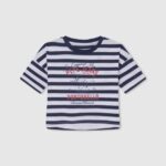 chica camiseta con estampado de rayas Pepe Jeans 44JTZ1467 océano