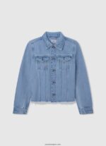 chica chamarra de mezclilla regular fit Pepe Jeans 44JTZ1359 suero de la leche - Imagen 5